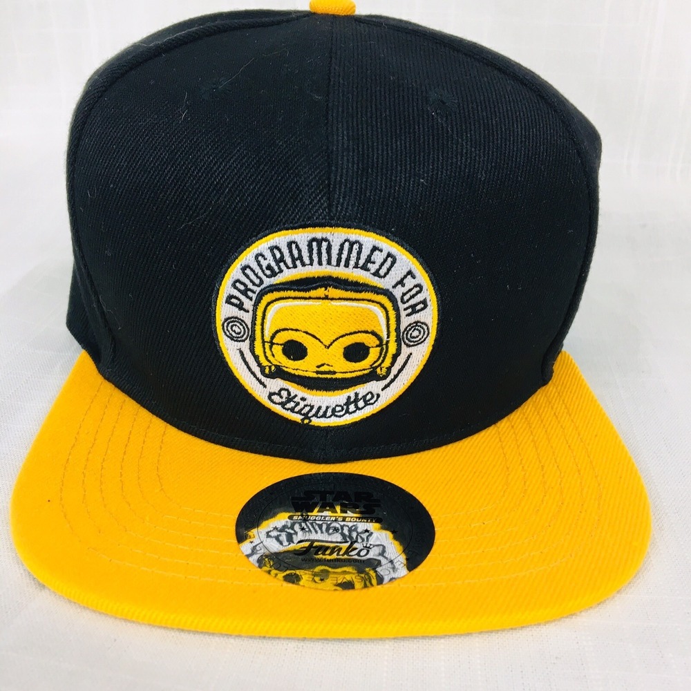 Star Wars Funko Pop C-3PO Snapback Hat Smuggler's Bounty Exclusive Men's NWT